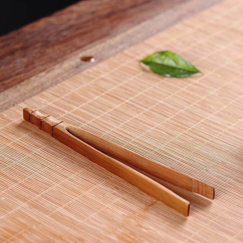 Bambus Tee Klemme Keramik Kung Fu Tee-einstellen Tee Zeremonie Zubehör Tee Klemme Tee Zeremonie Sechs Herren Bambus Pinzette Tee Clips