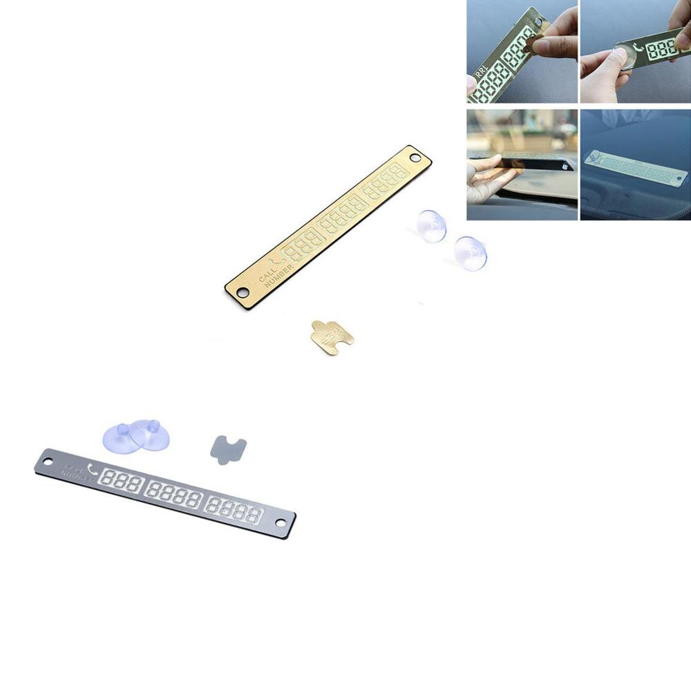 Auto Styling Telefon Anzahl Karte Aufkleber Nacht Leuchtende Temporäbetreffend Parkplatz Karte Platte Saugnäpfe Telefon Nummer Karte