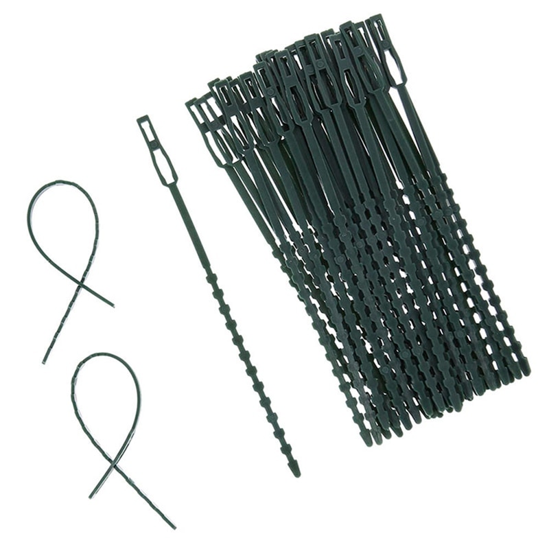 50Stck wiederverwendbar Garten Kunststoff Kabel Baum Klettern Stock Unterstützung Clips Anlage Umreifung