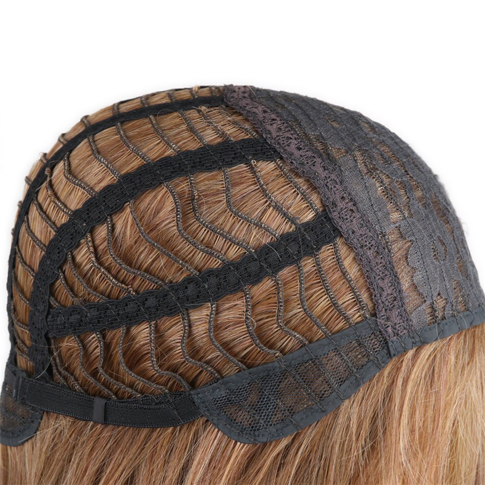 Alizing kurze perücke braun federnd lockige synthetische haar hohe temperatur faser perücke für frau haar stil perücke 7261