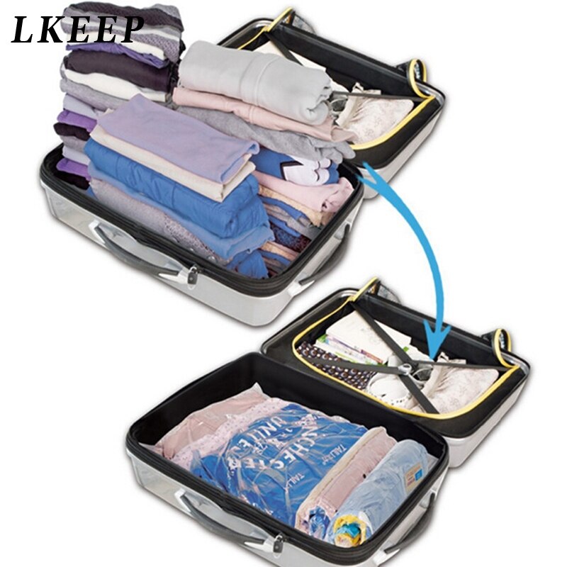 Hand rollen Typ Vakuum Komprimiert Taschen Lagerung Reise Zubehör Platzsparende Taschen Kleidung Dichtung Organizer