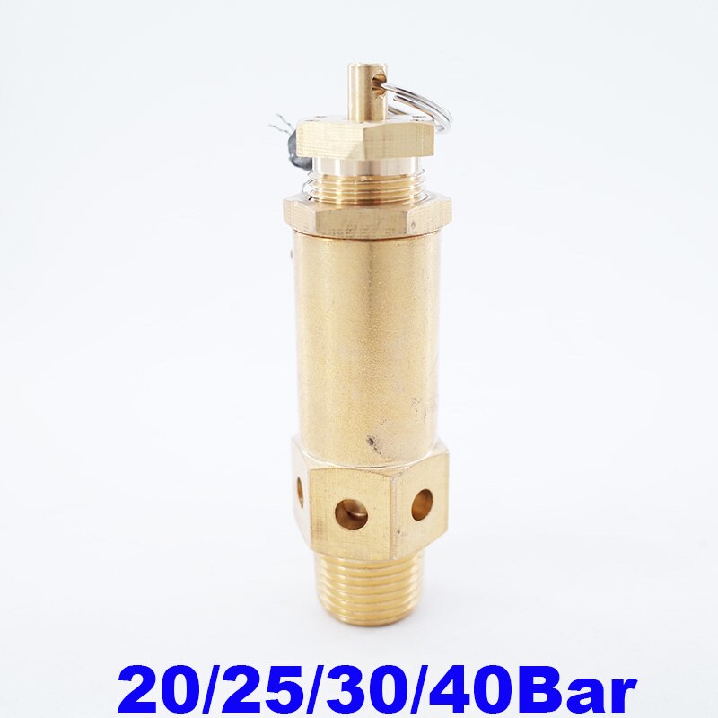 Durcheinander-Luftkompressor-Sicherheitsventil 20 Bar/25 Bar/30 Bar/40 Bar Hochdruck-Luftdruck-Entlastungsventil Entlüftung männlich 1/2 BSP-Gewinde