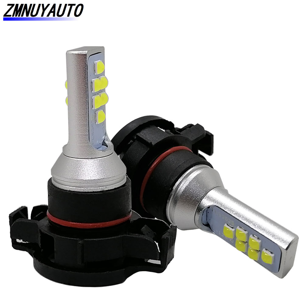 2Stck PSX24W H16 LED 5202 Super Helle LED Auto Vorne Fahren Nebelscheinwerfer Birne Auto Vorderseite Nebel Lampe Auto lampe 6500K Weiß