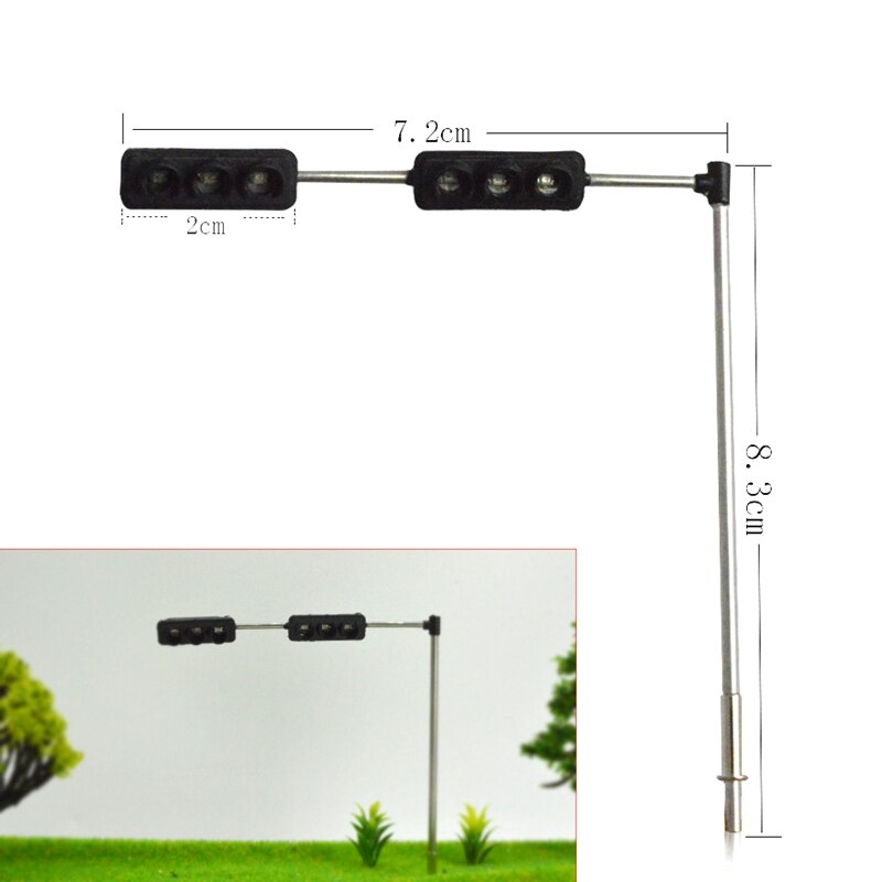 3 farbe Verkehrs Licht Signale ho Oo Skala Modell 6LED Für Diy Sand Tabelle Kreuzung Straße Bau Modell 3