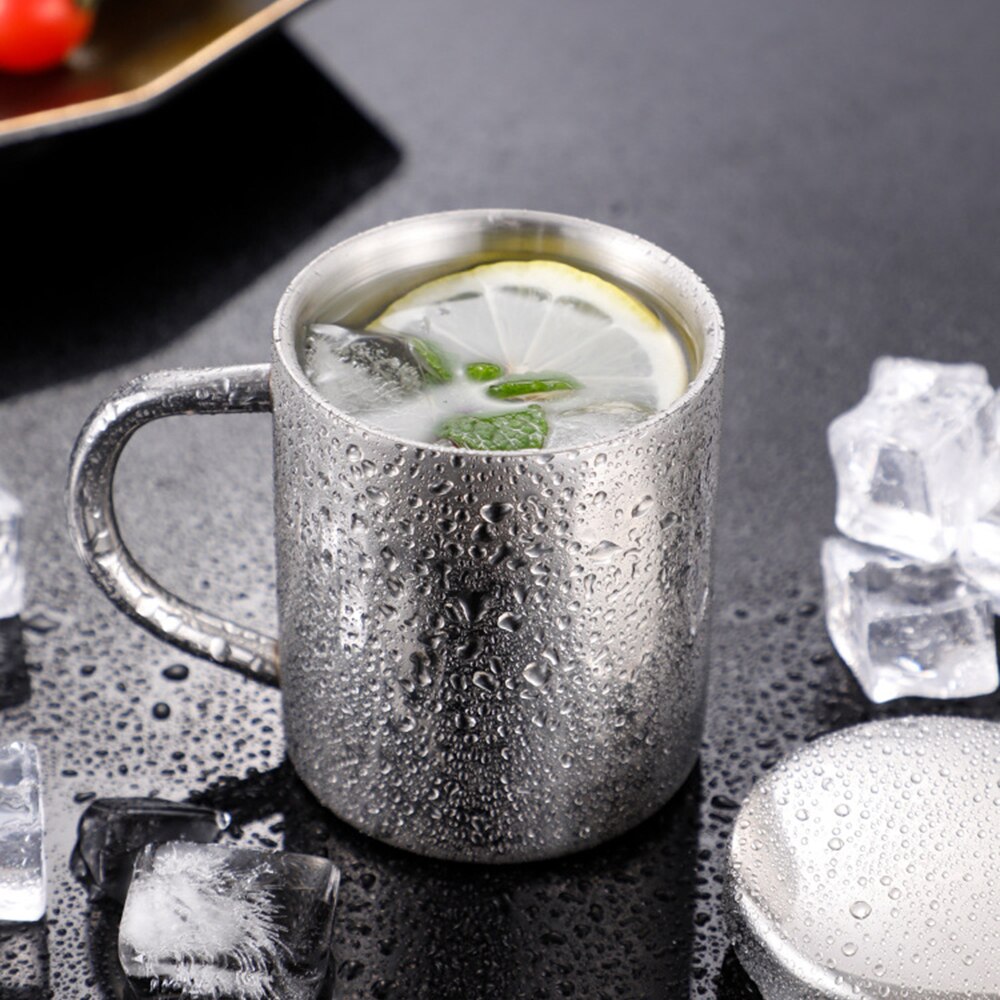 200/300/400ML 304 Edelstahl Reise Becher Doppel Zauberstab Vakuum Kaffee Tasse draussen Eis Trinken Bahre wasser Tee Kaffee Becher