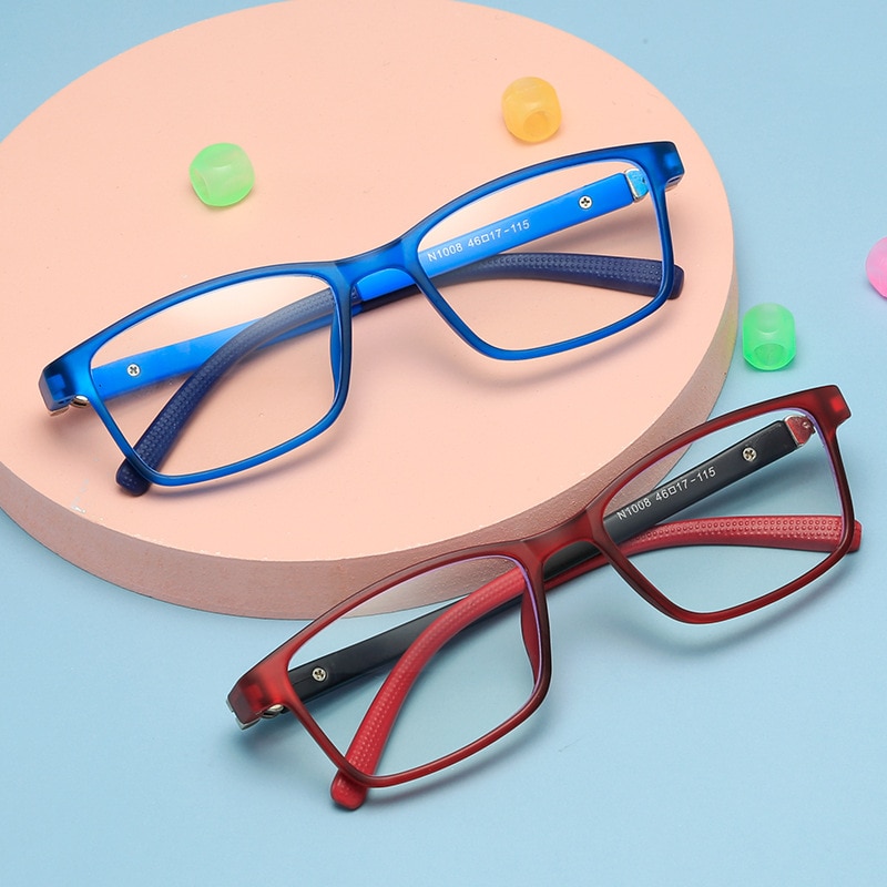 Elbru freundlicher Anti-blau Licht Silikon Gläser freundlicher Weiche Rahmen Goggle schlicht Gläser Brillen Rahmen Klare Linse Brillen