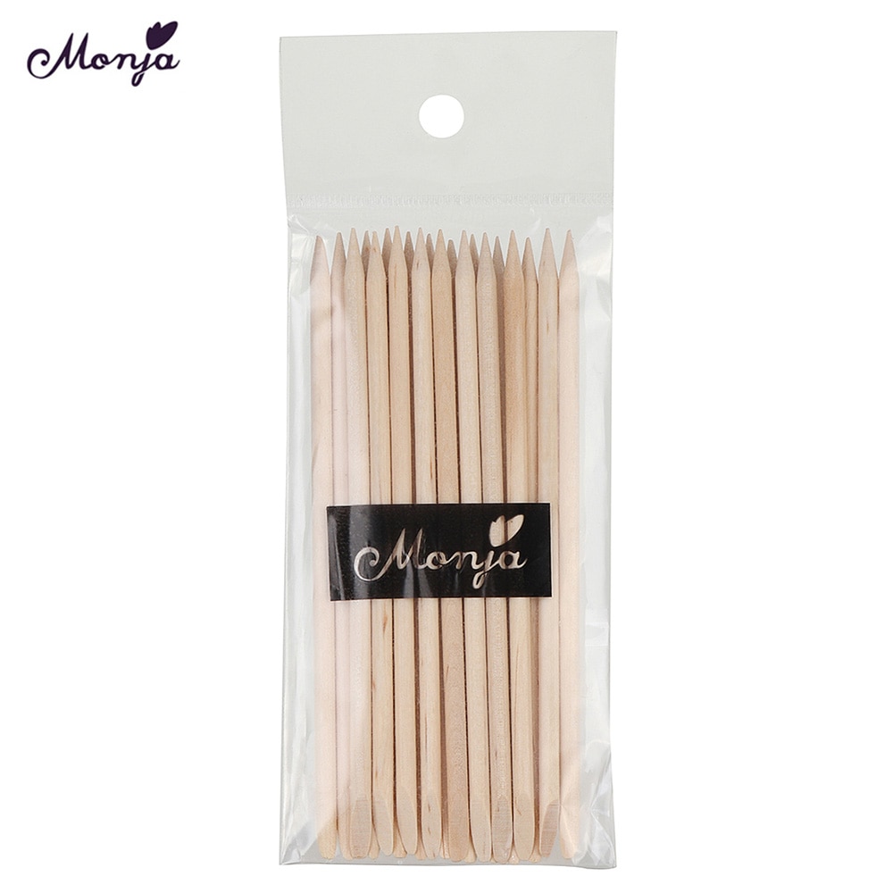 20 Teile/satz Nagel Kunst Häutchen Pusher Manikübetreffend Pedikübetreffend Entferner Pedikübetreffend Manikübetreffend Orange Holz Stöcke Entfernung Nagel Kunst Werkzeuge