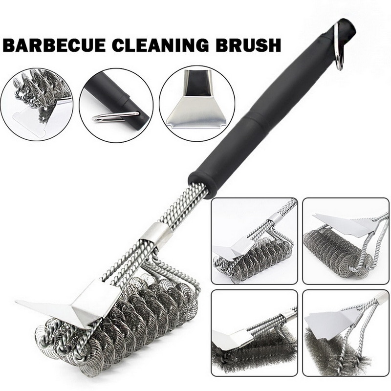 Edelstahl Grill Pinsel Und Schaber BBQ Reiniger Draht Borsten Mit Lange Griff Werkzeuge Für Grill Grill Zubehör