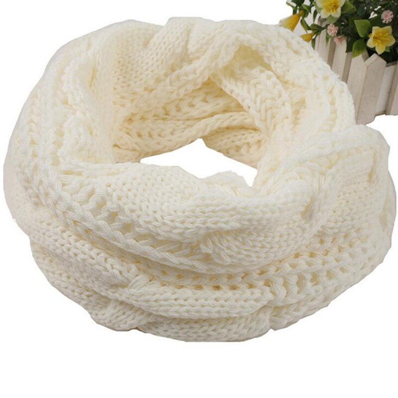 Gestrickte Snood Schal Warme Winter Frauen Schal Kaschmir Snud Für Frauen Schal Unendlichkeit Schals Nacken Kreis Ring Schal