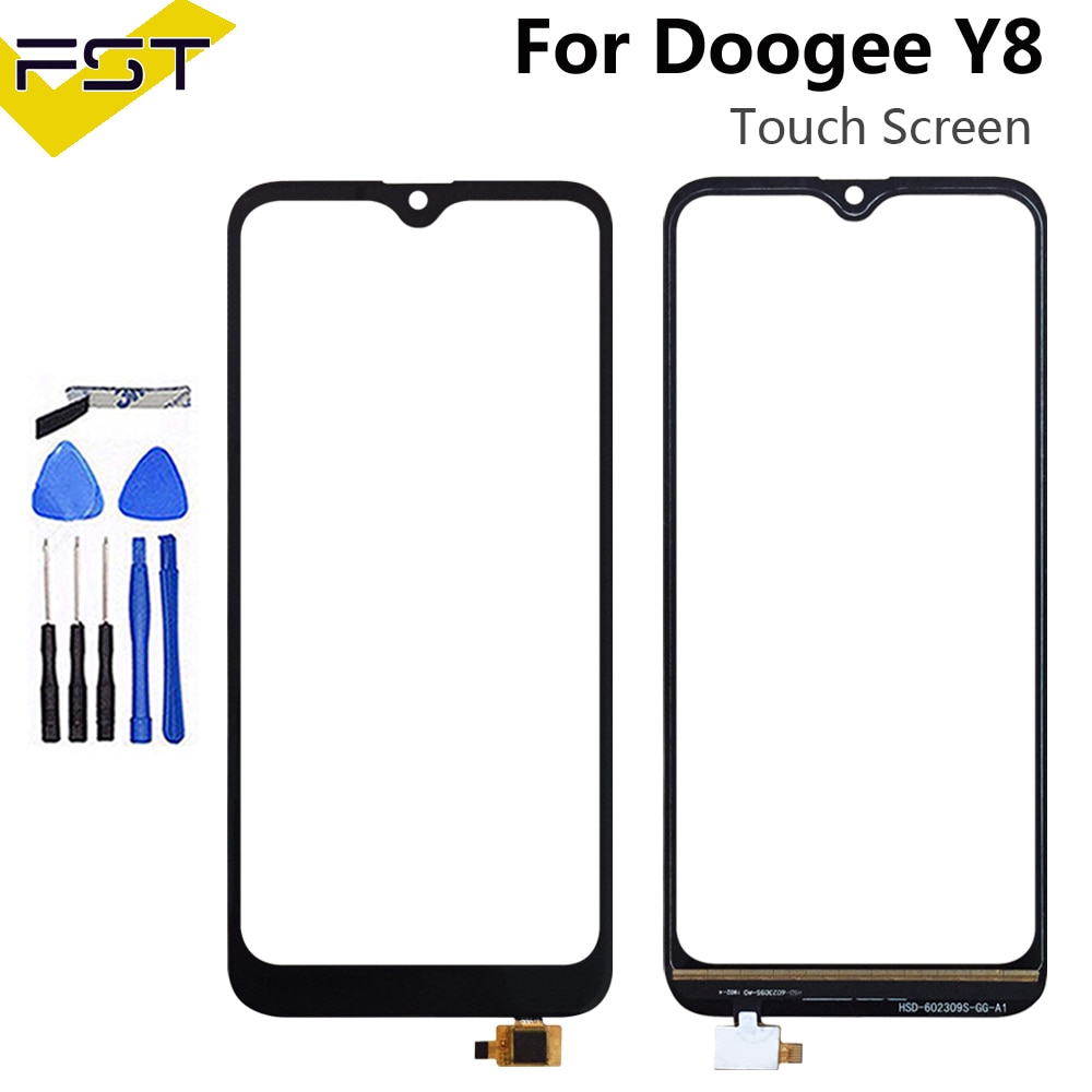 Handy, Mobiltelefon berühren Bildschirm Glas Für Doogee Y8 Digitizer Vorderseite Glas Ersatz Für Doogee Y8c x90 x90l Touchscreen Sensor