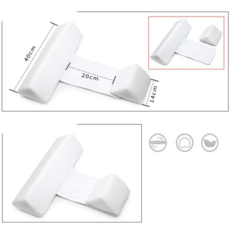 Baby Neugeboren Anti rollen Kissen Schlaf Stellungs Sicher Schläfer Verhindern Flach Kopf Keile Kissen weiß