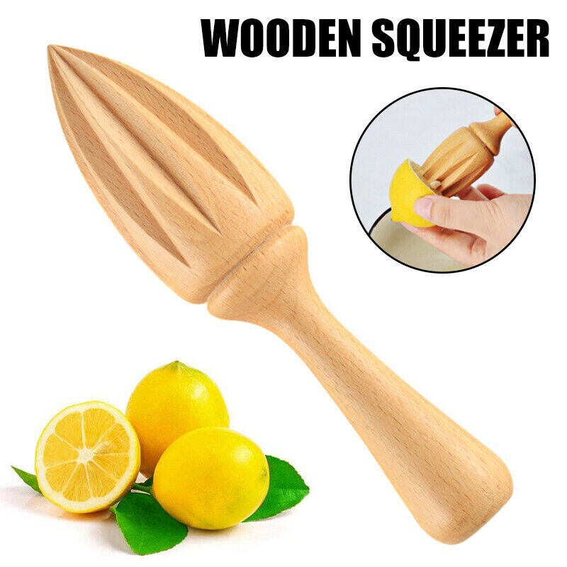 1Pc Kreative Holz Zitrone Presse Hand Drücken Manuelle Entsafter Obst Orange Zitrusfrüchte Entsafter Reibahlen Zehn-ecke