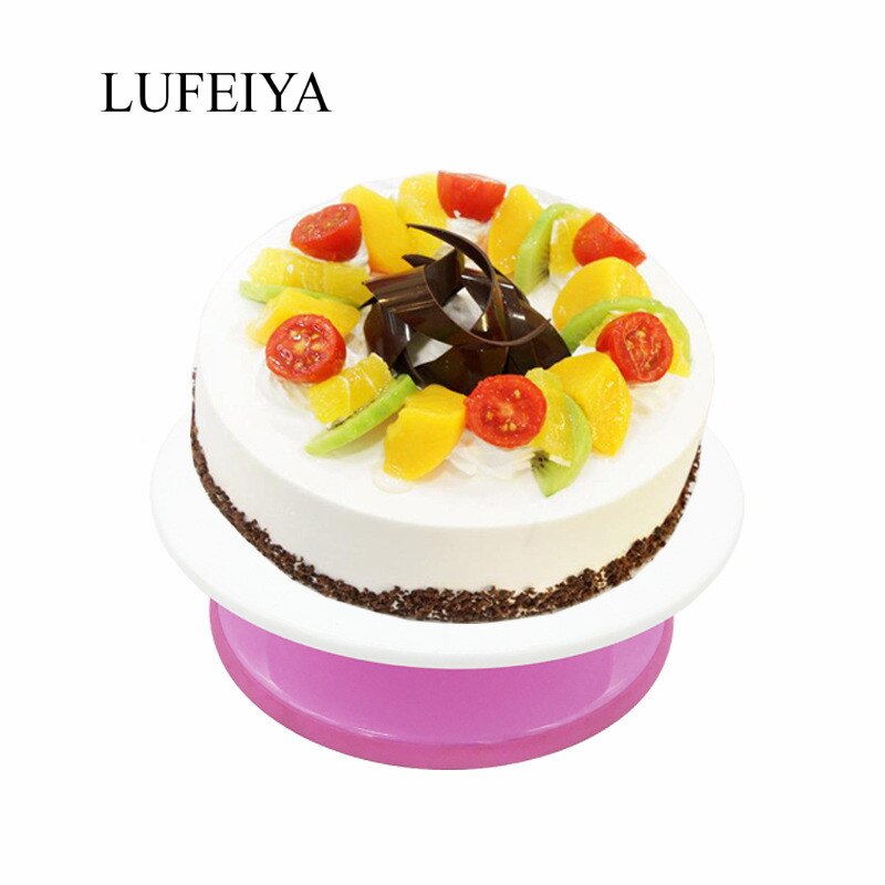 Kuchen Drehscheibe 11 'Rotierenden Tortenständer Dekorieren Plattenspieler Rosa Kuchen Dekorieren Werkzeug