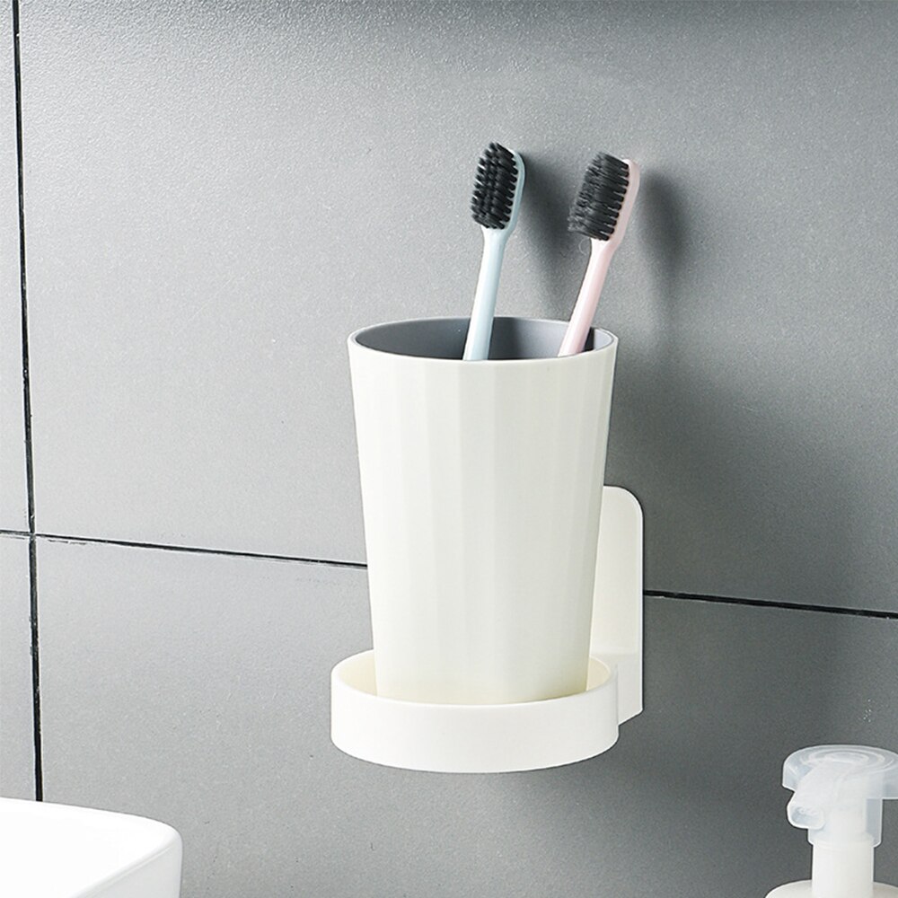1Pc Schlecht Tasse Halfter robust Neue Zauberstab-Montiert Kein Bohren Elektrische Zahnbürste Halfter Selbst-Klebstoff Flasche Solide Basis Tasse Gestell