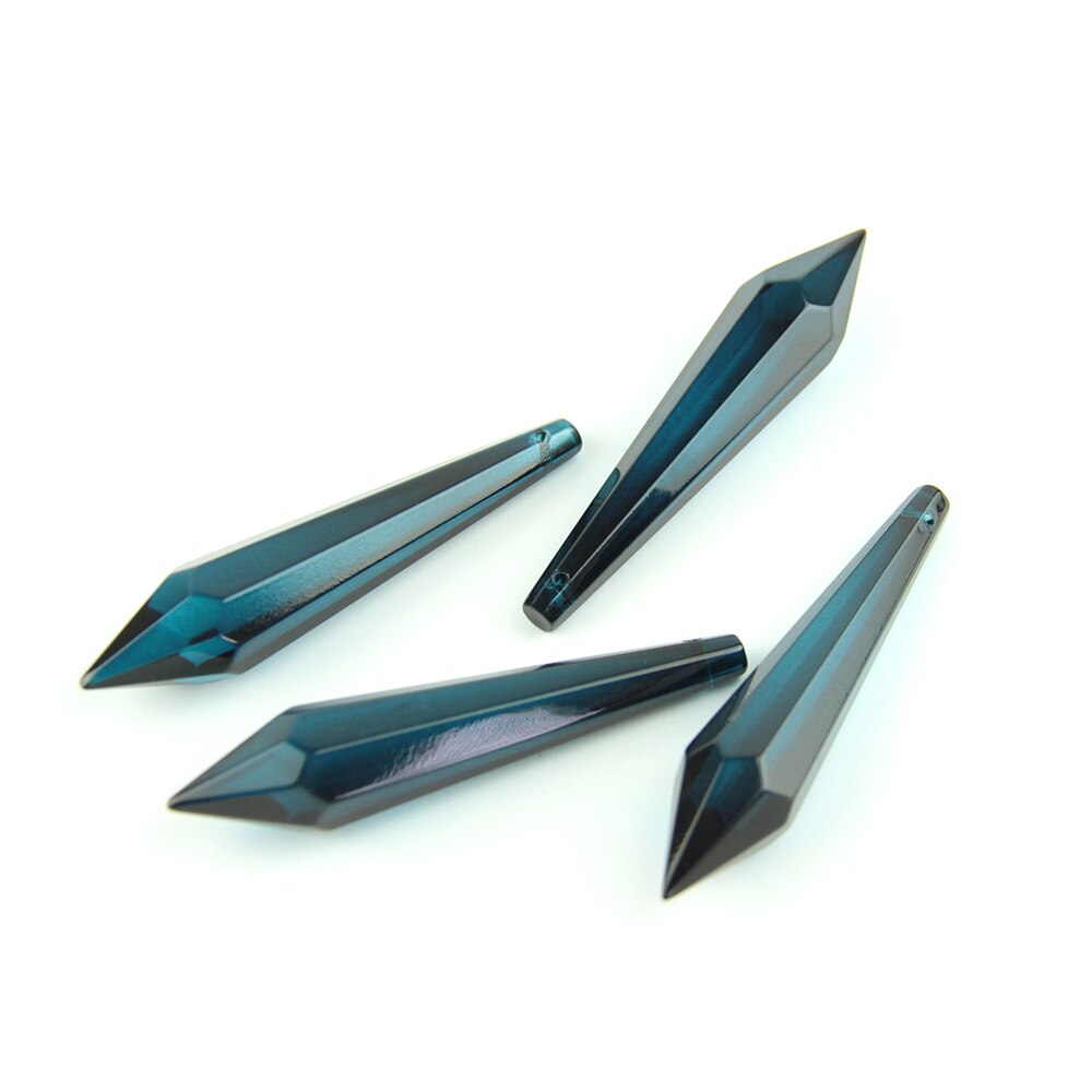 38mm/63mm/76mm Zirkon Blau Eiszapfen Tropfen Kristall Für Kronleuchter Trimmen Anhänger Beleuchtung Anhänger Glas beleuchtung Teile