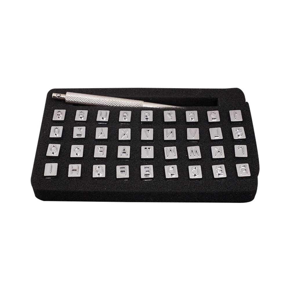 Für DIY Leder Handwerk Werkzeug 36 stücke 3,5mm/6,5mm Alphabet knapp Anzahl Leder Stempel einstellen Stahl Leder stanzen Werkzeuge