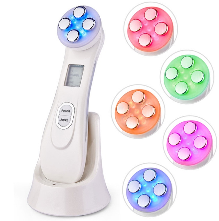 6in1 RF & ems Radio Mesotherapie Elektroporation Gesicht Schönheit Stift Radio Frequenz LED Photon Gesicht Haut Verjüngung Entferner Falten