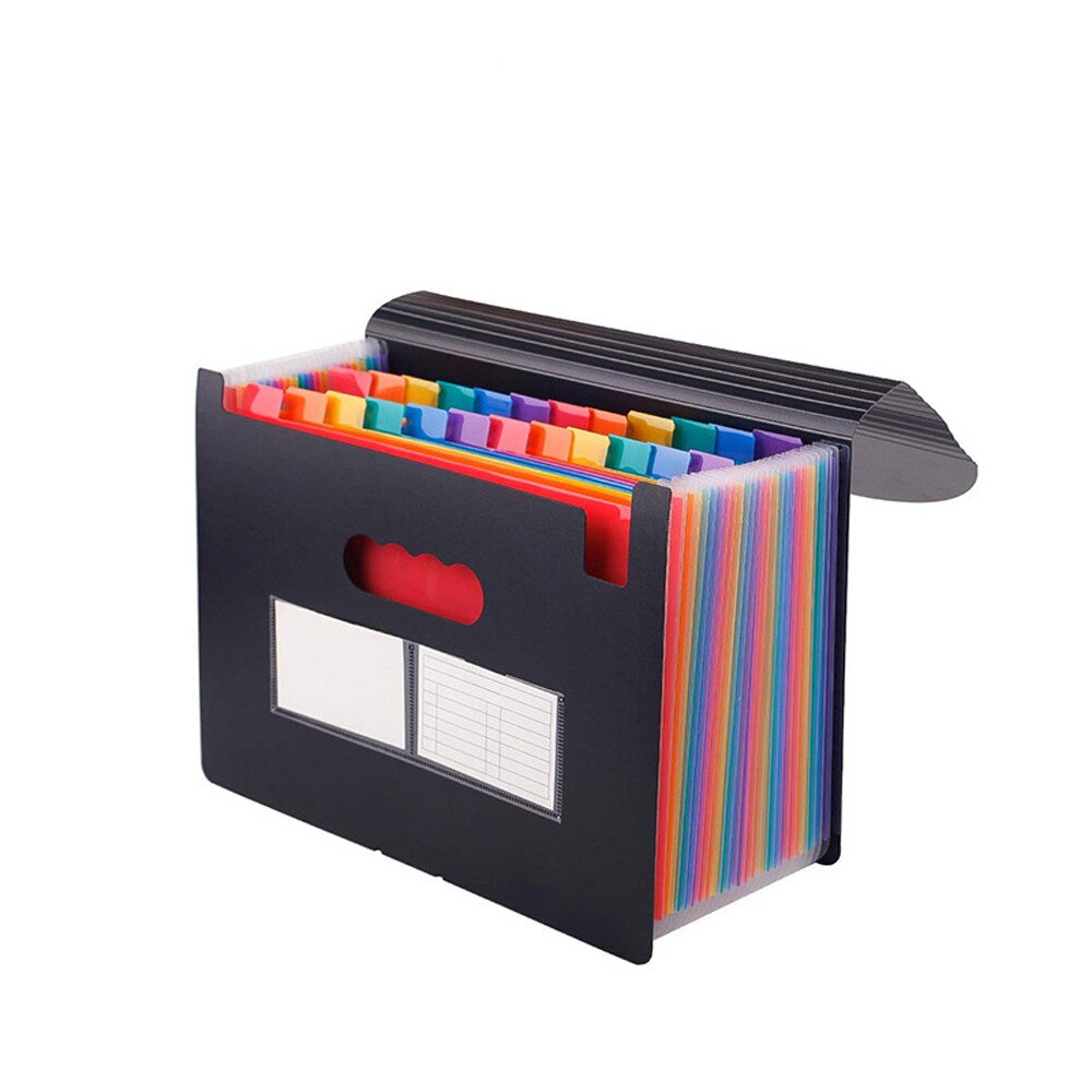 1Ps 24 Taschen Ausbau Datei Ordner Feuerfeste Wasserdichte Sicher Dokument Taschen Regenbogen Farbige Schrank Mit 2 Etiketten