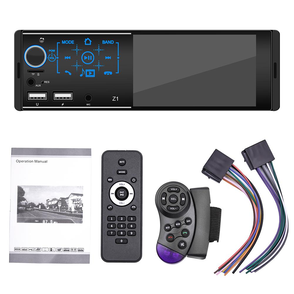 Z1 4,1 zoll berühren Bildschirm Auto Radio Stereo Multimedia MP5 Spieler Bluetooth U Disk AUX Dual USB Mikrofon Radio Kopf einheit
