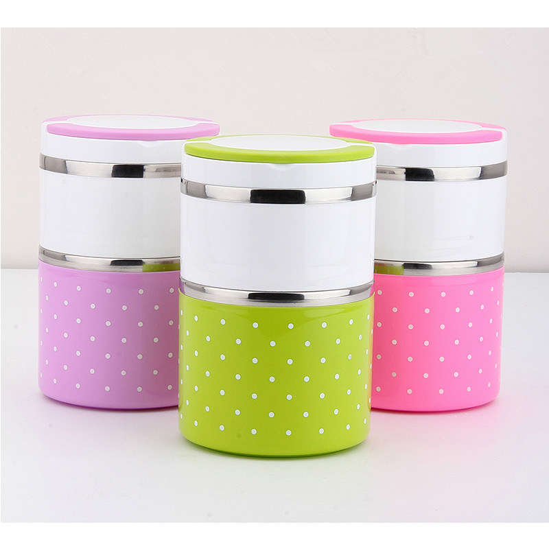 Leck Beweis Edelstahl Bento Schüler Lunchbox freundlicher Lebensmittel Container Runde bilden Tragbare Picknick Reise Lebensmittel Kasten