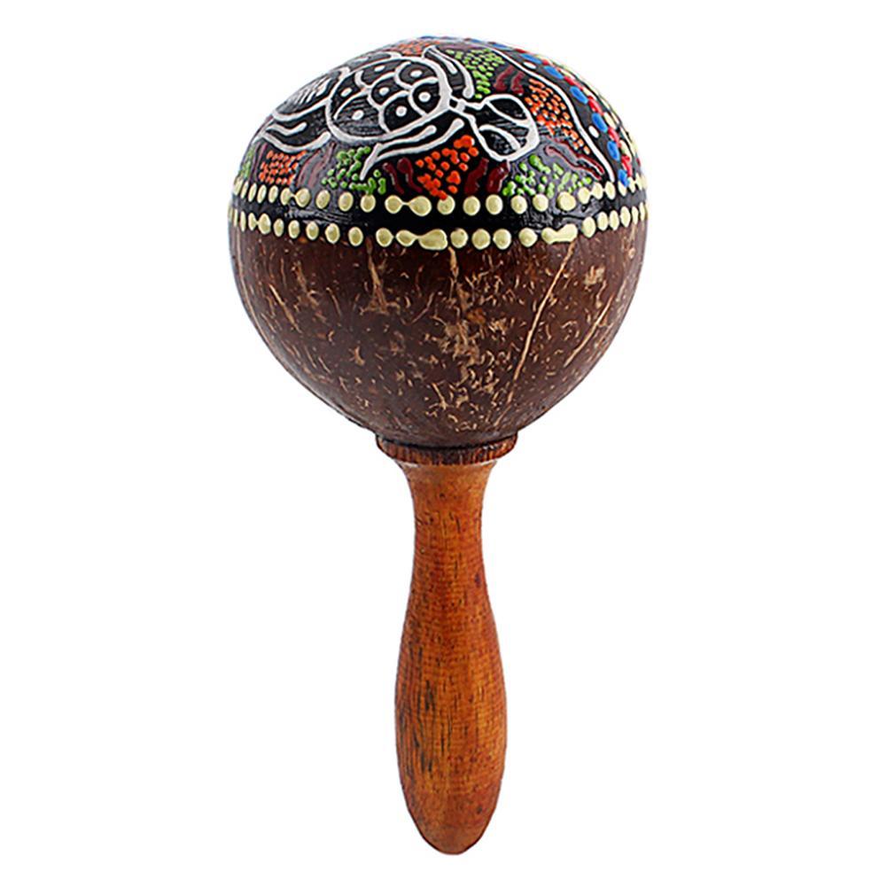 Maraca/ Kokosnuss Hülse Sand Hammer Shaker Hand Rassel Schlagzeug Musical Instrument Spielzeug Sand Hammer Schlagzeug Spielzeug Orff Instrumen