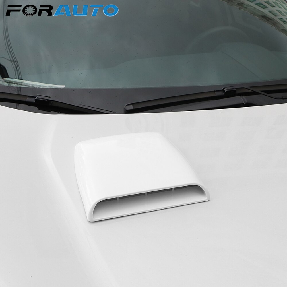 Universal- Auto Motorhaube Scoop Luft fließen Aufnahme entlüften Abdeckung Weiß/Schwarz Auto Luft fließen entlüften Abdeckung Zubehör