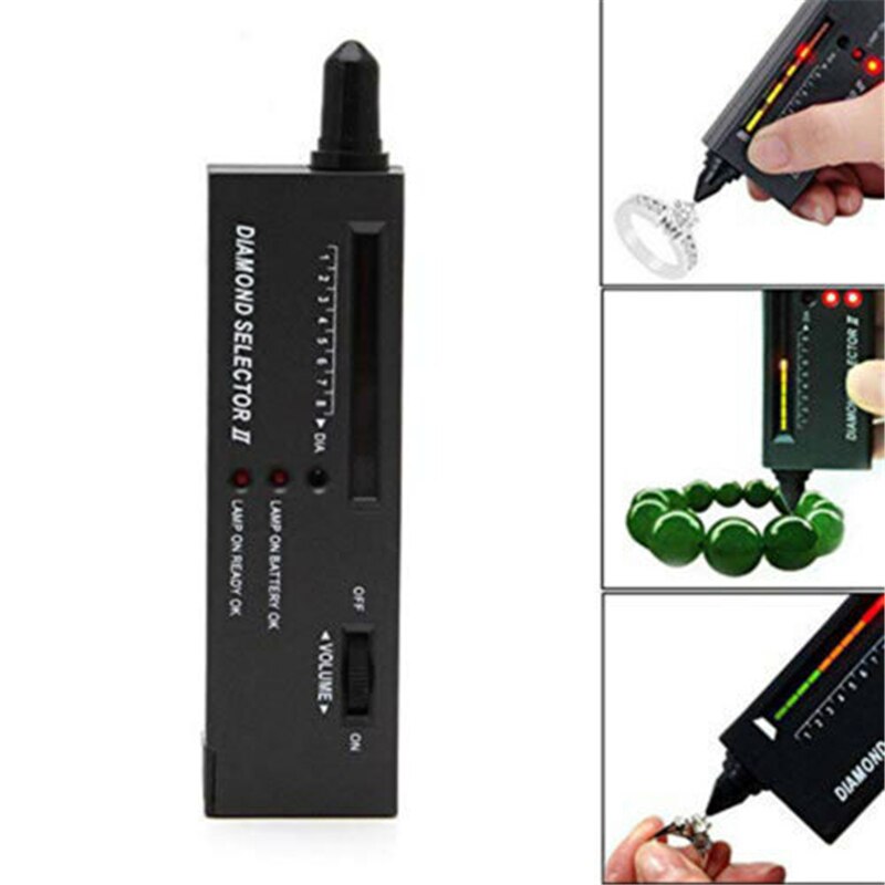 Diamant Tester Wähler LED Anzeige Schmuck Edelstein Detektor Werkzeug Moissanite Detektor Handheld Juwelier-lupe