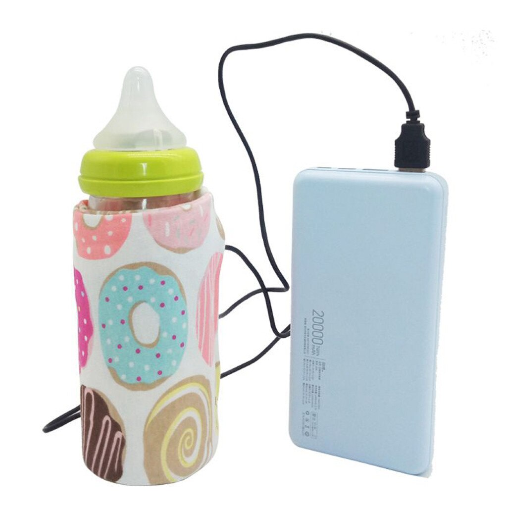 Baby USB Milch Wasser Wärmer Kinderwagen Reise Isolierte Tasche Baby Pflege Flasche Heizung 14 Farben Mamadeira Baby Flasche Thermische Tasche