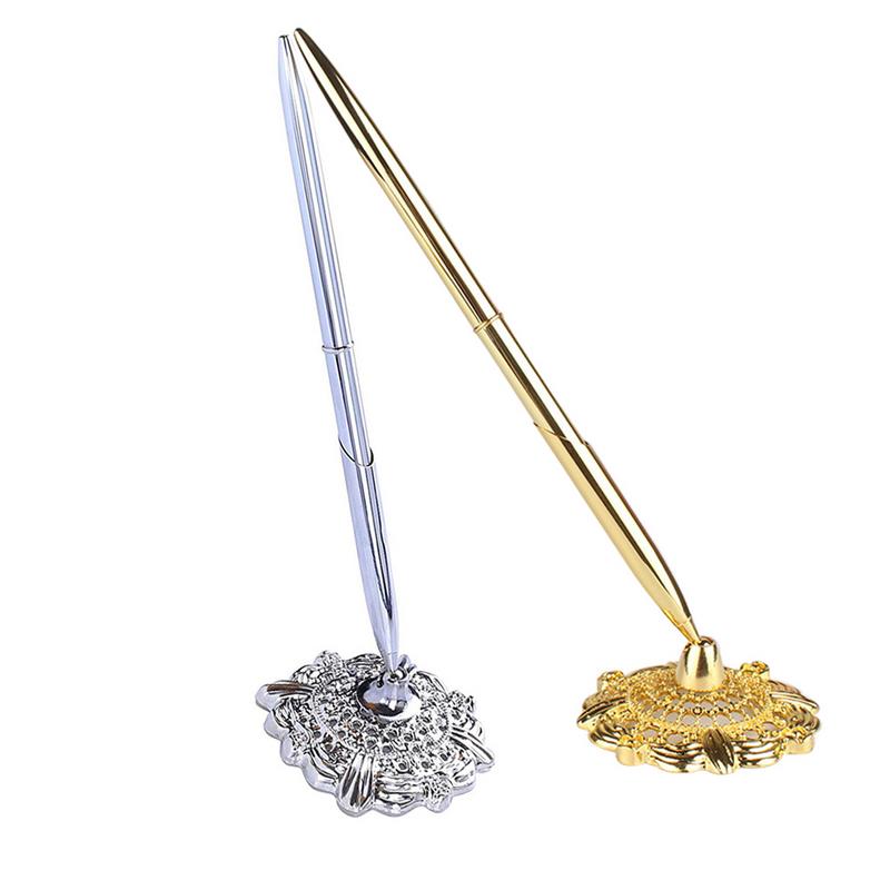 Metall Unterschrift Stift Hochzeit Zeichen Stift Hohe Ende Hohle Runde Stift Halfter Unterzeichnung Kuli-einstellen Hochzeit Braut