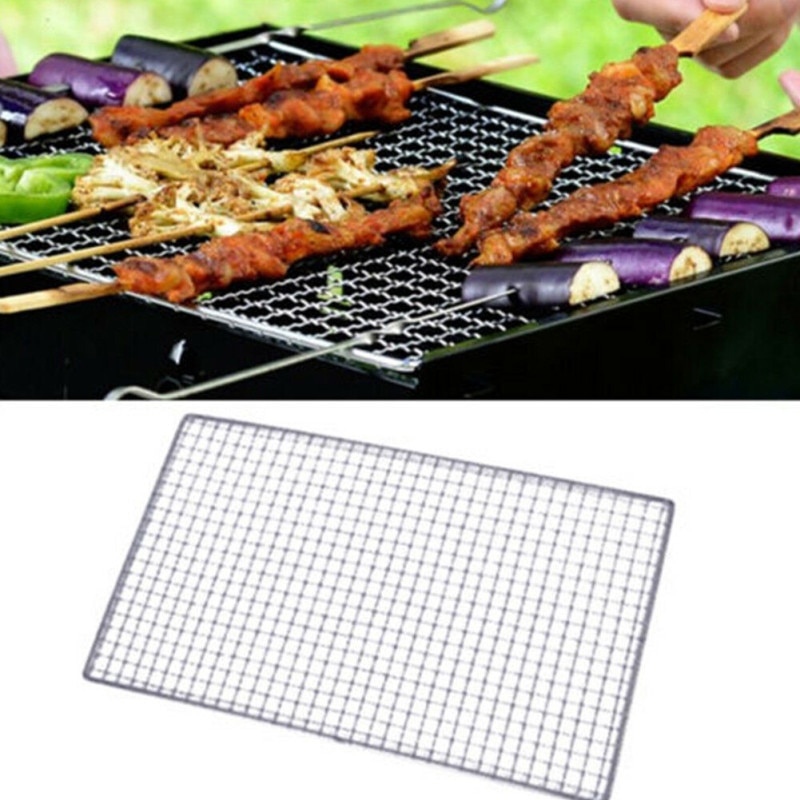 3 größen Edelstahl BBQ Grill Grill Grillen Gittergewebe Draht Netz Außen Kochen BBQ Grill Grill Ersatz Gittergewebe Draht Netz