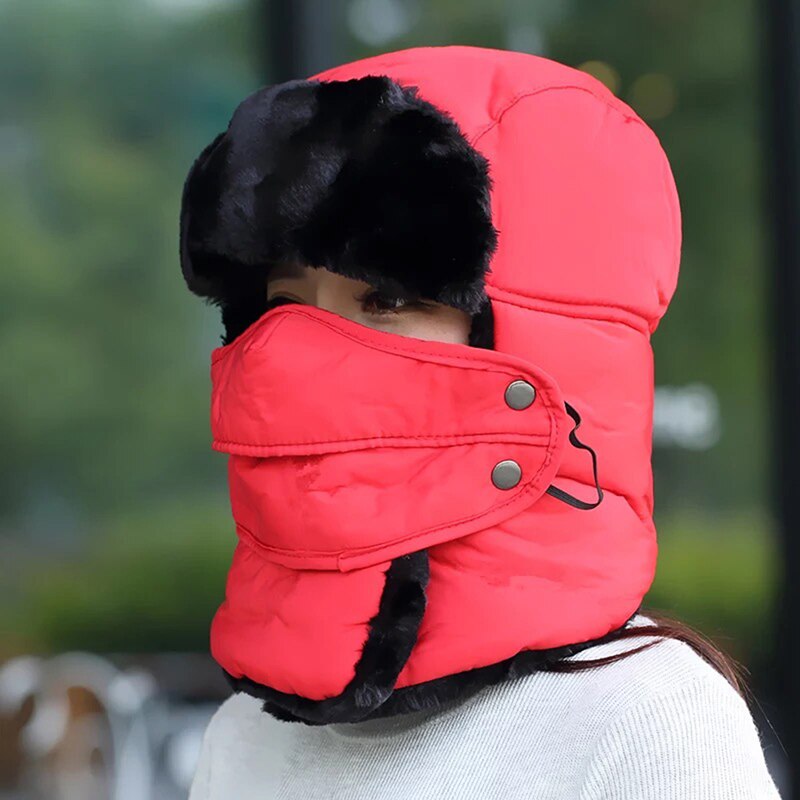 Männer Frauen Winter Russisch Hut Soldat Bomber Schnee Ski wasserdicht warm Hut