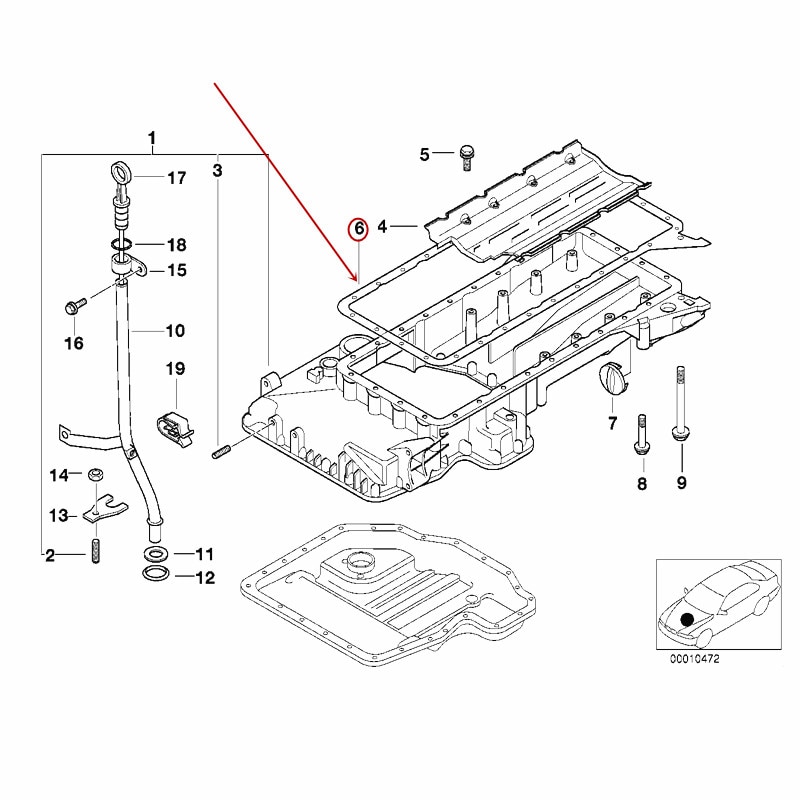 11131742109 Auto Motor- ölwanne Pad Dichtung Geeignet für 7 Serie E38 E39 M62 535i 540i 735b mw740 1998 Dichtung sumpf Pad Dichtung