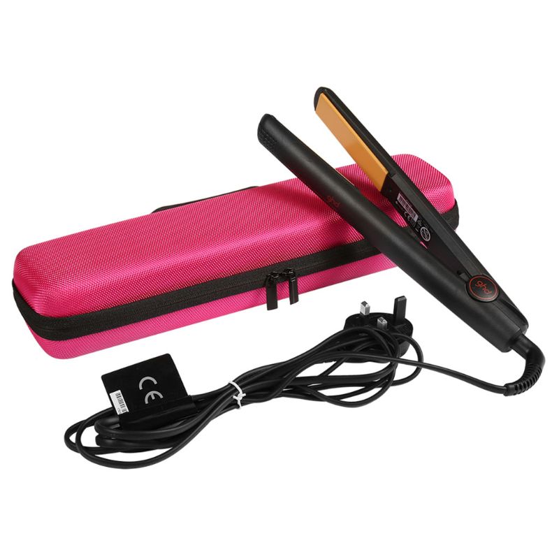 Harte Reise EVA Trage Tasche Lagerung fallen für ghd IV Styler Haarglätter Rosa Schwarz 36,5 x9x7cm