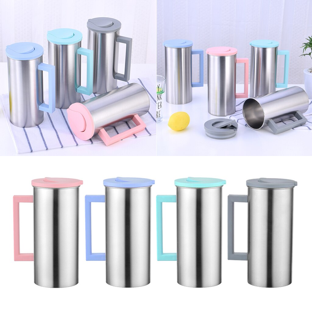 1,8 Liter Große Edelstahl Wasser Krug Krug Getränke Saft Getränke Krüge