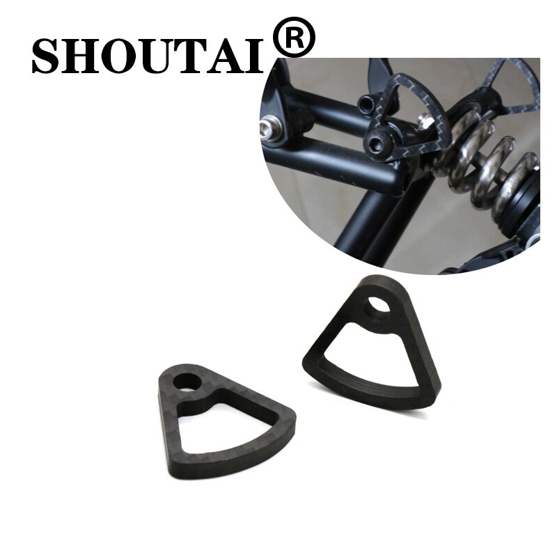 Kohle faser Fahrrad rahmen Tritte tand austauschbar Easywheel Fahrrad halterung für Brompton Faltbare Fahrrad dekorative Teile