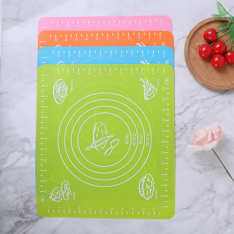 Silikon Nicht-Stock Silikon Verdickung matt rollen Teig Liner Pad Gebäck Kuchen Einfügen Mehl Tisch Blatt Küche Werkzeuge