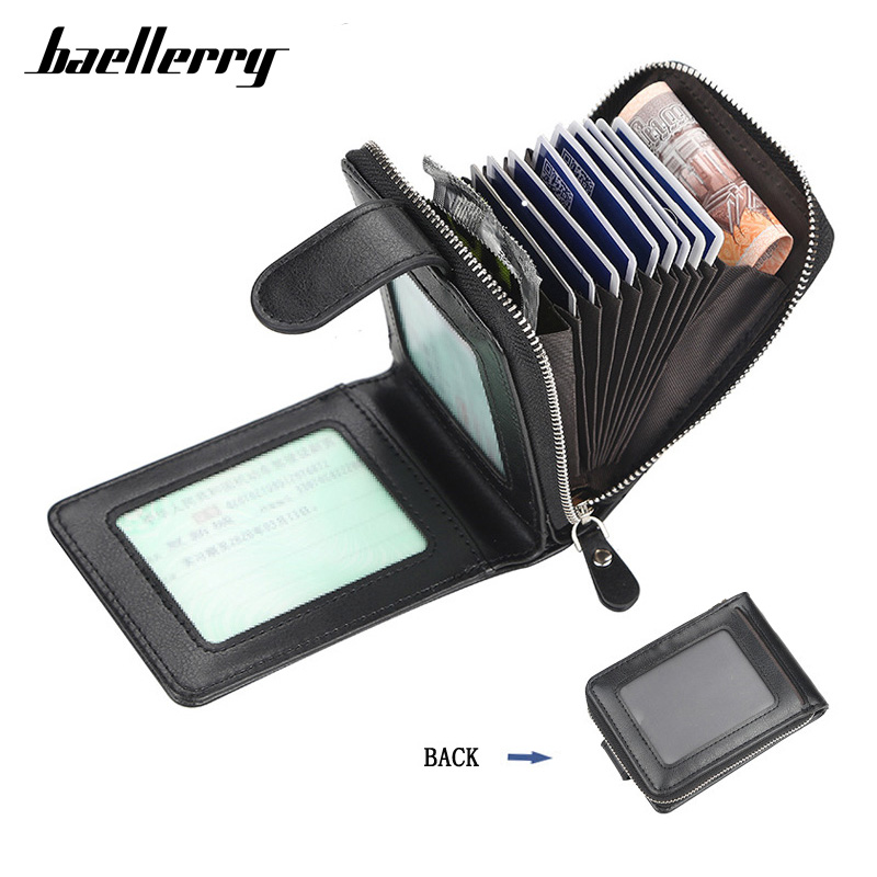 Baellerry Viele Abteilungen Kreditkarte Halfter Brieftasche Männer Leder Karteninhaber Geldbörse Erweiterbar Visitenkarte fallen Geldbörsen