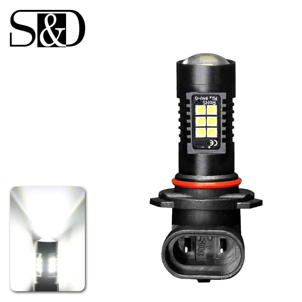 1200Lm 9005 HB3 LED Auto Lichter LED-lampen 3030 Weiß Tagfahrlicht DRL Nebel Licht 6000K 12V - 24V LEDs Fahren Lampe