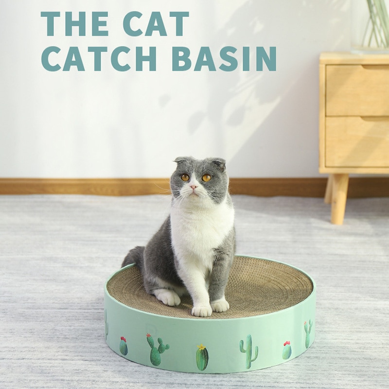 Katze kratzen Gremium Gut Papier Runde Katze Scratcher Schleifen NäGel Interaktive Schützen Möbel Haustier Spielzeug Katze Liefert