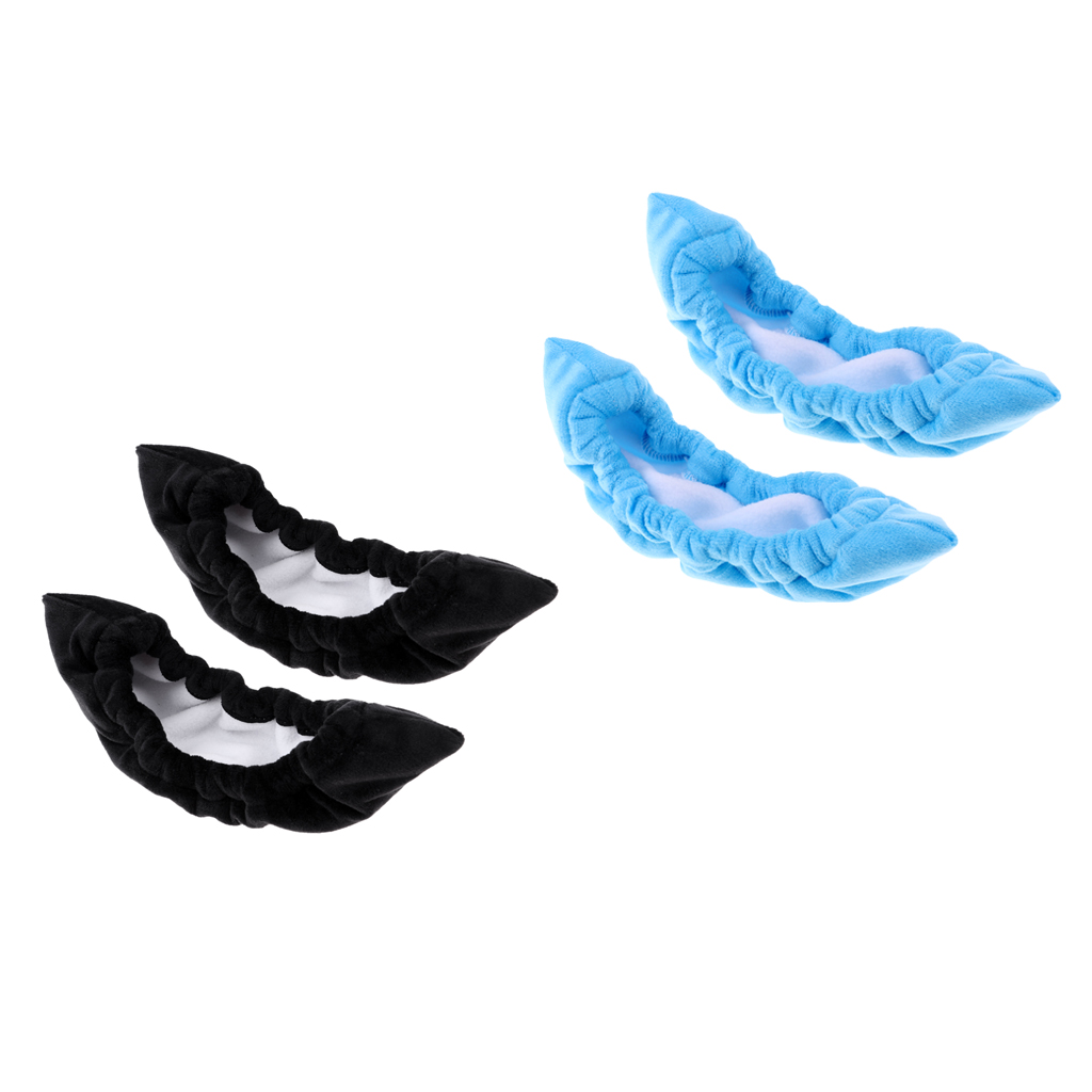 2Paare Eis Eishockey Figur Schlittschuh Frottee Sport Klinge Abdeckungen Einweichen Wachen