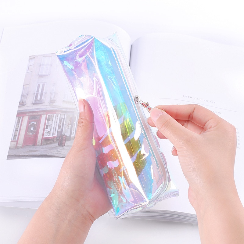 1 Stck Kawaii Pu Bleistift fallen Einhorn Flamingo Leinwand Estuches Schule Bleistift Kasten machen-hoch Bleistift Tasche Schule Liefert Schreibwaren