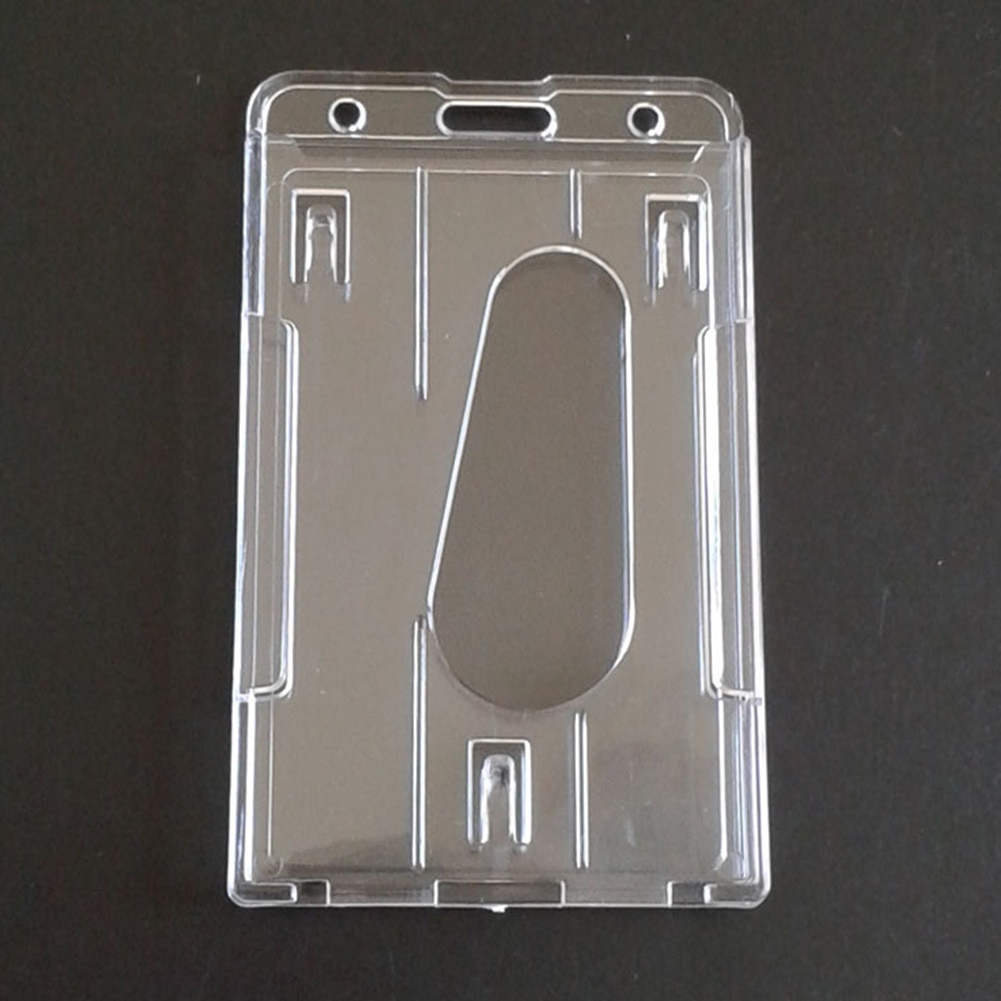 Neue Tragbare Praktische dauerhaft Multi-verwenden Abzeichen Hartplastik Arbeit Karte Halfter Doppel Seite Ich würde Karte fallen transparent