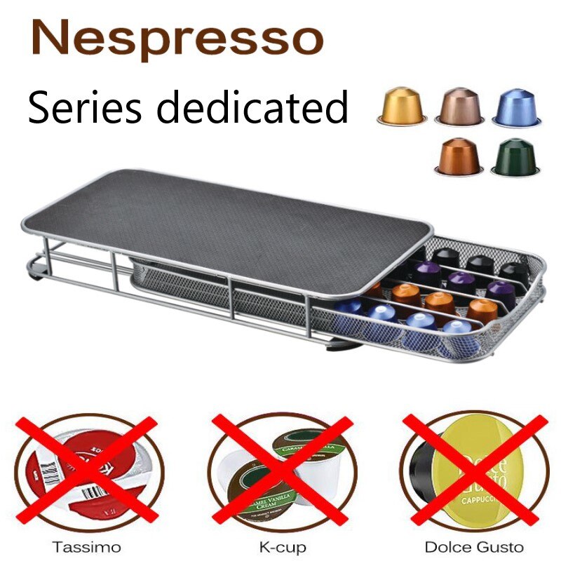 Edelstahl 40 Tassen Für Nespresso Kaffee Kapsel Lagerung Gestell Kaffee Maschine Basis Für Nespresso Kaffee Maschine