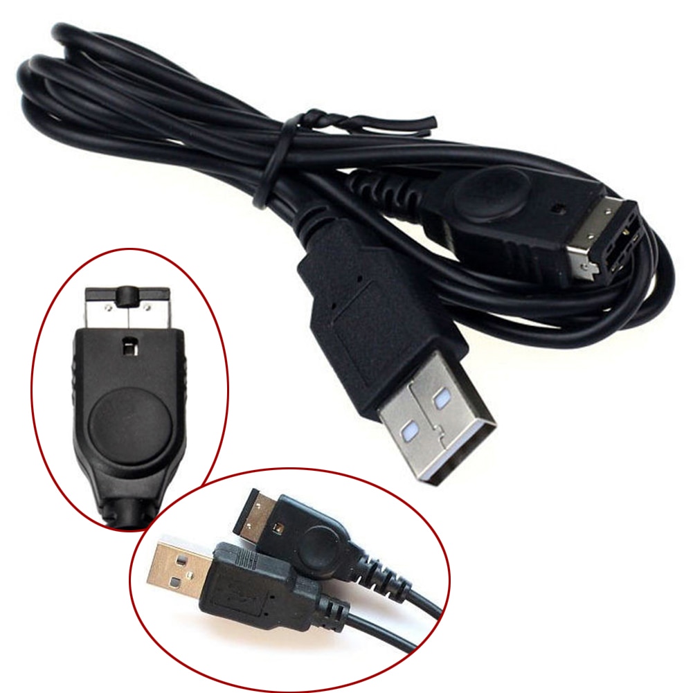 1PC 1,2 m USB Ladung Voraus Linie Schnur Schwarz USB Prämie Daten Ladegerät Kabel Draht Linie für SP GBA GameBoy Nintendo DS