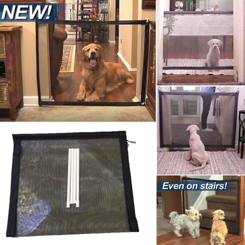 Neue Gittergewebe Magie Tor Tragbare Falten Sicherheit Schutz Zaun Gehäbenutzen Installieren Schutz für Haustier Hund Katze Sicherheit Isoliert Gehäbenutzen Tür