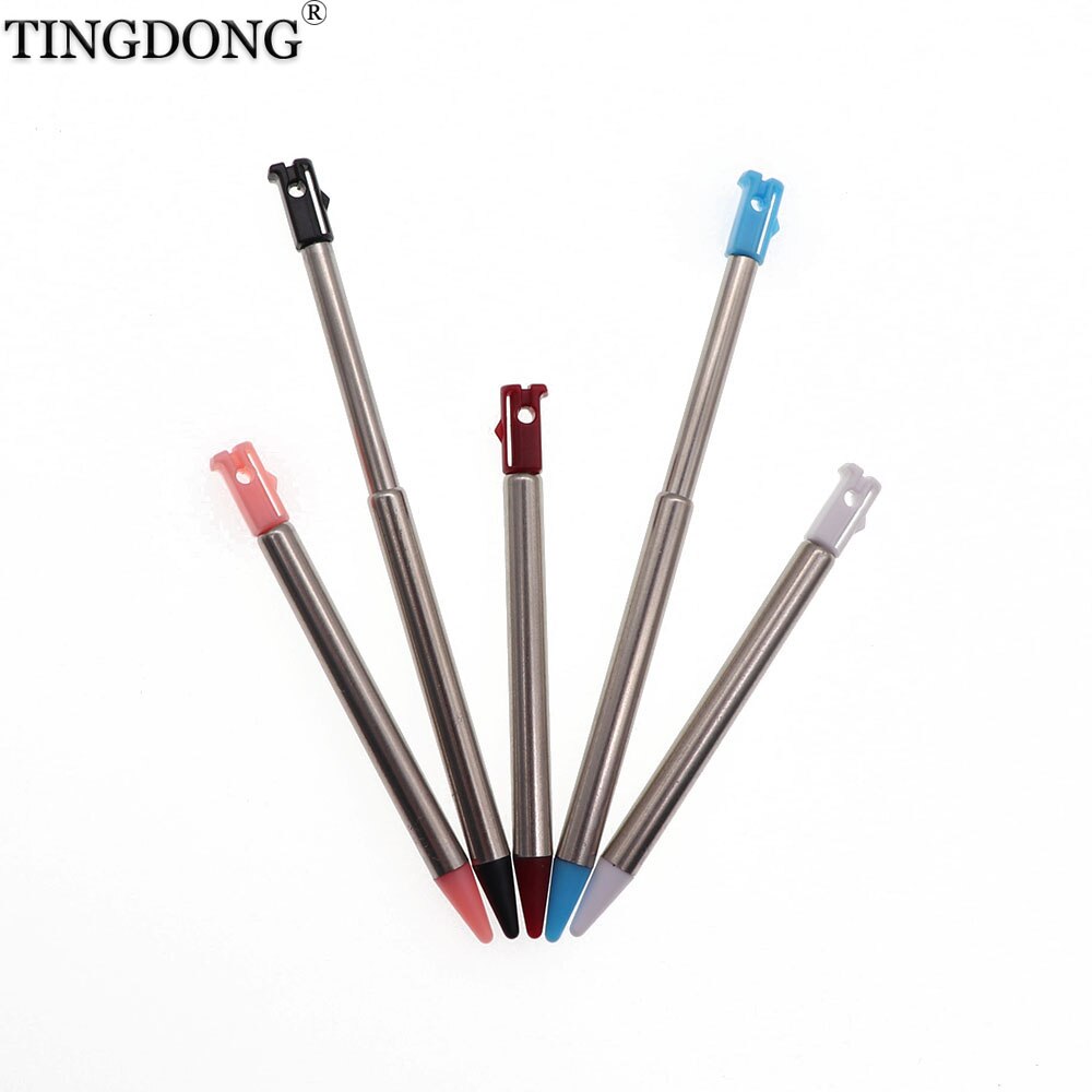 Versenkbare Metall berühren Bildschirm Stift Kuli-einstellen Für Nintendo NDSI NDSL Für 3DS Spielen Zubehör 8-13cm Länge