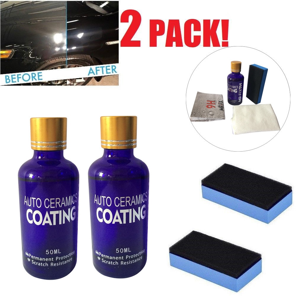 2x Auto Keramik Herr.Fix 9 H Polnischen Nano Glas Mantel Anti-kratzen Auto H9 Härte Mangel Farbe Pflege Poliert Glas Mantel # YL10