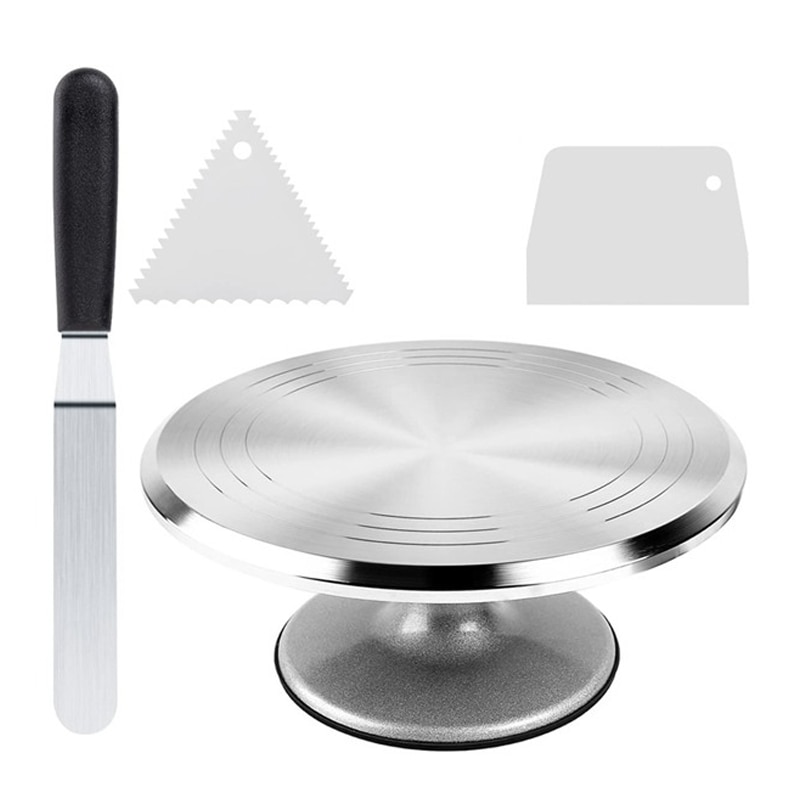 Kuchen Stehen, umlaufend-Kuchen Plattenspieler Rotierenden Kuchen Dekorieren Ständer mit Abgewinkelt Glasur Spachtel, Backen Kuchen Dekorieren