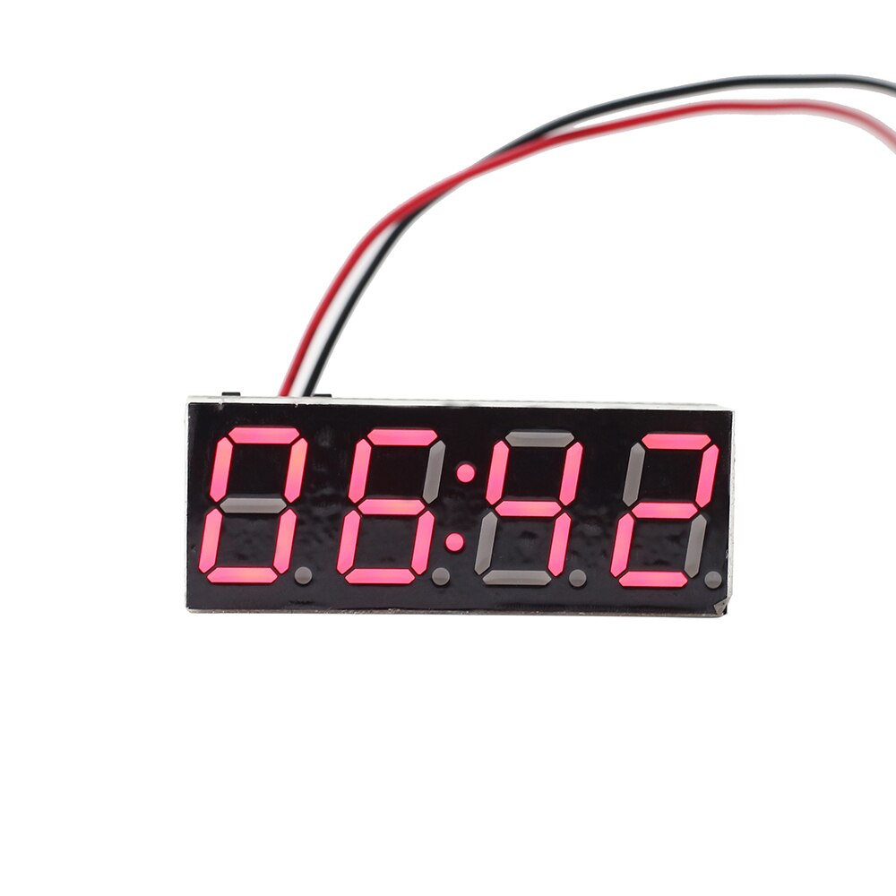 rot Digital Uhr 4bisschen LED Elektronische Uhr Anzeige Modul Datum Anzeige Thermometer Voltmeter Echtzeit Uhr