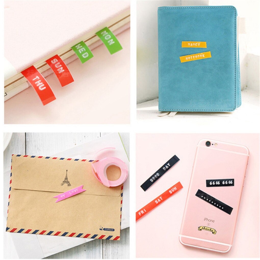 Manuelle DIY Drucker Kunststoff Schriftzug Präge Maschine Mini Etikett Drucker Schreibmaschine